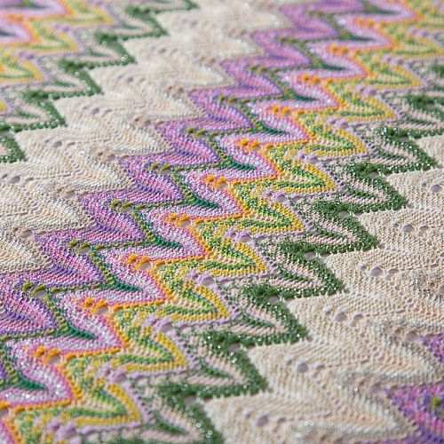 Трикотаж ажурный Missoni 056-20087 экрю мультиколор