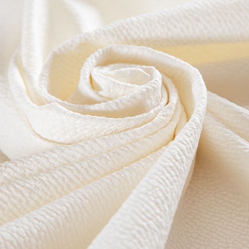 Жаккард стрейч 017-16728 молочный