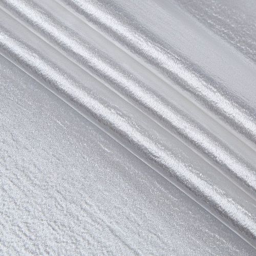 Креп-сатин крэш 001-13648 белый однотонный