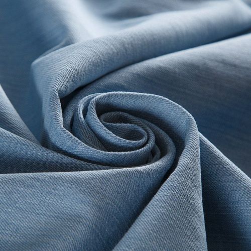 Джинс стрейч 015-17157 выбеленный голубой однотонный