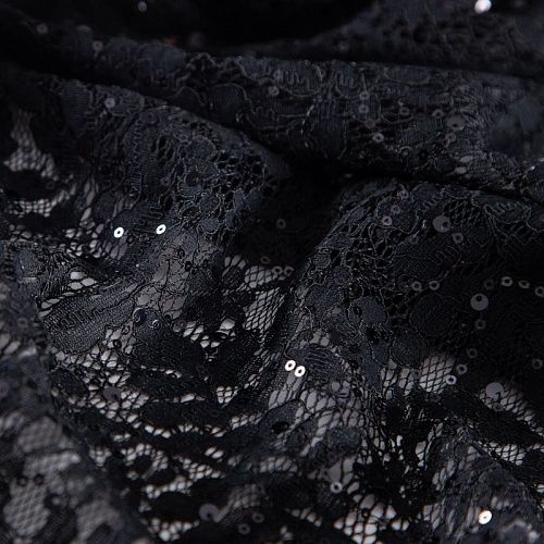 Кружево с пайетками 012-20756 черный