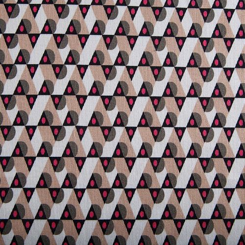 Трикотаж фактурный Prada 056-16324 белый принтованный