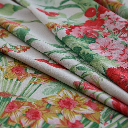 Трикотаж 056-15057 белый принтованный