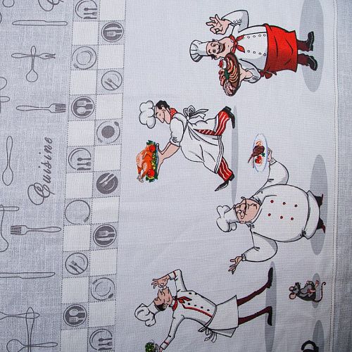 Рогожка 048-13895 светло-серый принтованный