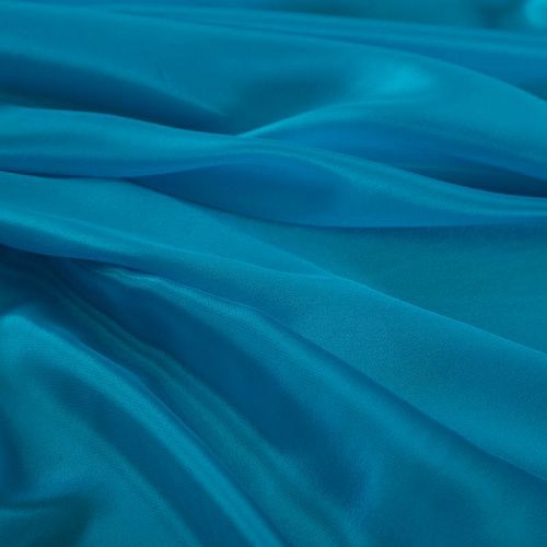 Перл шифон 068-19407 голубой однотонный