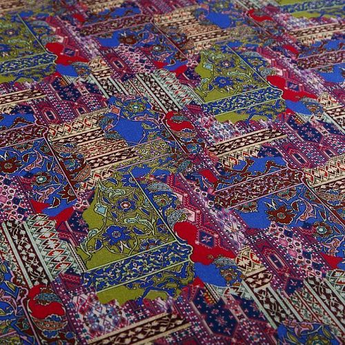 Шерсть стрейч плательная Etro 066-19114 синий мультиколор