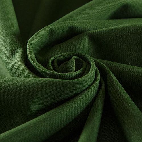 Лен-вискоза 035-13095 лесной зеленый однотонный