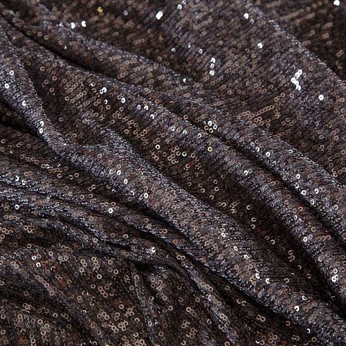 Пайетки на сетке 055-19068 дымчато-серый