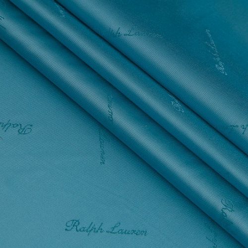 Ткань подкладочная 045-10893 пыльно-бирюзовый жаккардовый