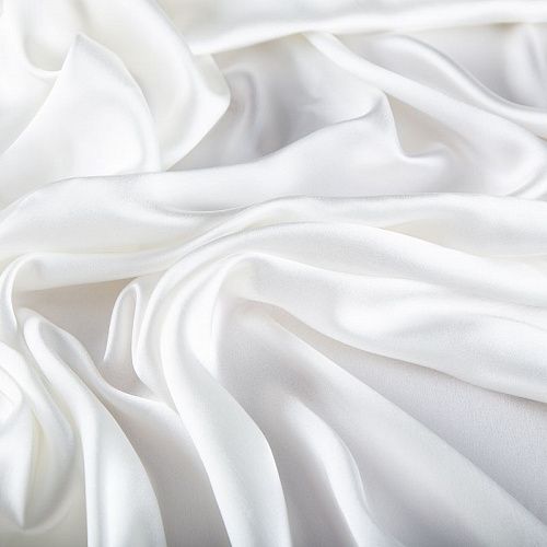 Креп кади стрейч 026-20120 молочный однотонный