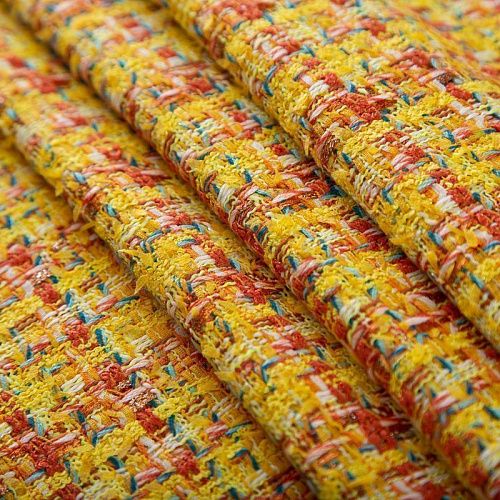 Твид 052-19639 желтый мультиколор