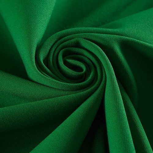 Креп стрейч 026-17204 зеленый однотонный