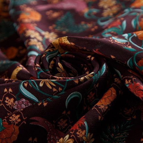 Вискоза 009-14959 марсала принтованный