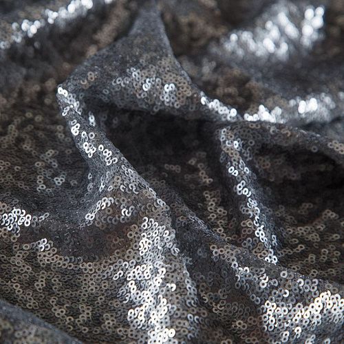 Пайетки на сетке 055-16853 матовое серебро