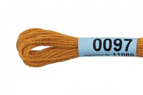 Нитки для вышивания Gamma мулине 8 м 0097 золотисто-коричневый
