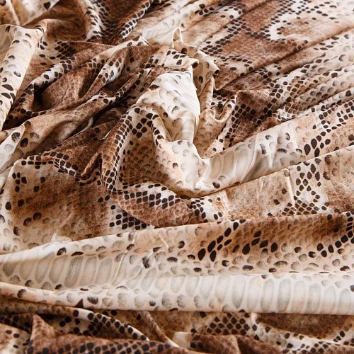 Трикотаж масло 056-12471 бежевый принтованный