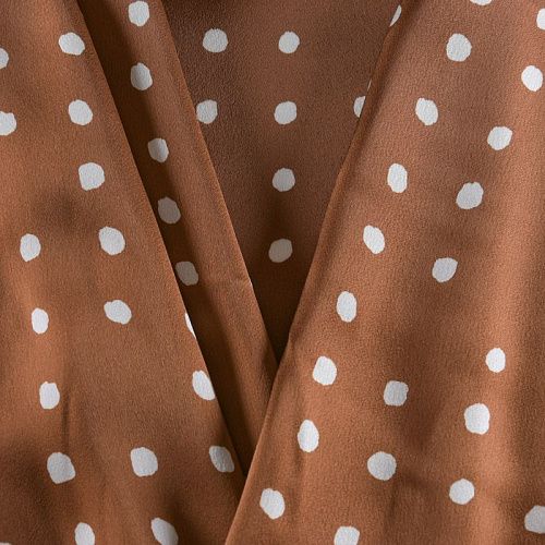 Креп-атлас 001-11923 карамельный принтованный