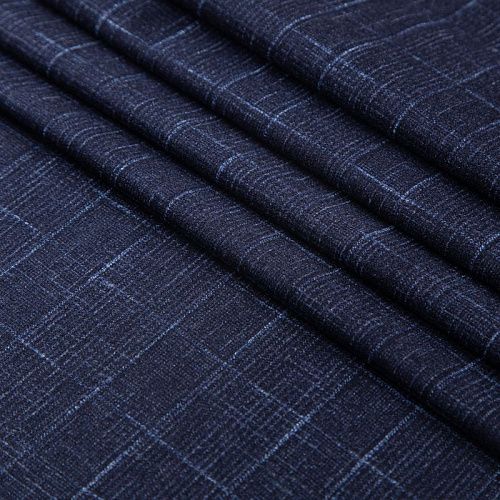 Шерсть костюмная 025-19979 серо-синий клетка