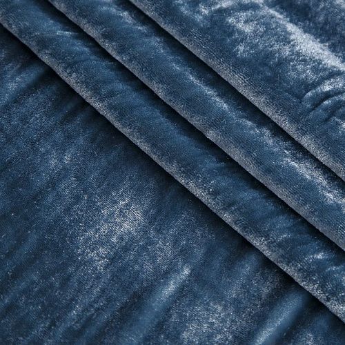 Бархат шелковый 002-17740 серо-голубой однотонный