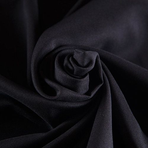 Ткань подкладочная стрейч 045-17176 черный