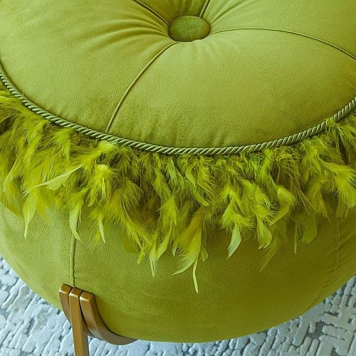 Пуф круглый D 50/65 см H 51 см грушевый 521349 