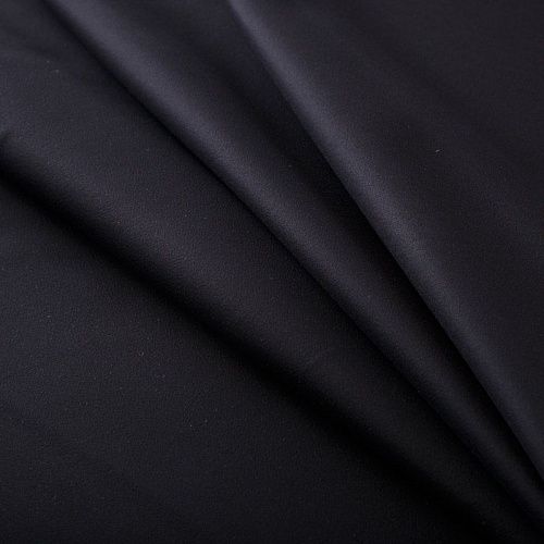Креп стрейч дублированный 026-17200 черный однотонный