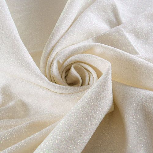 Трикотаж с люрексом 056-12092 сливочный