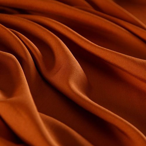 Штапель 069-17578 жженый апельсин однотонный