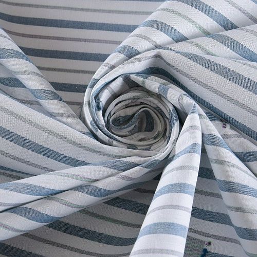 Хлопок плательно-рубашечный 049-11955 белый принтованный