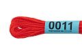 Нитки для вышивания Gamma мулине 8 м 0011 оранжево-красный