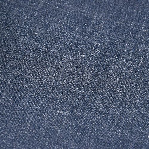 Лен натуральный 035-12025 синий джинс однотонный