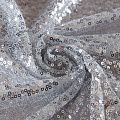 Пайетки на сетке 055-19018 серебристый