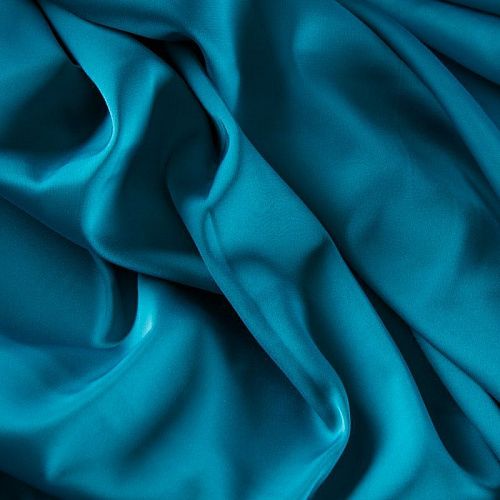 Шелк синтетический 065-15152 бирюзовый однотонный
