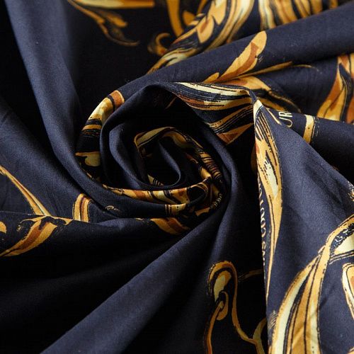 Хлопок 063-12495 черный принтованный