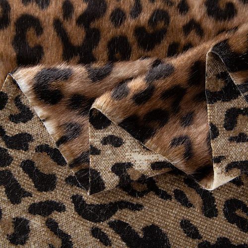 Мех искусственный Gucci 037-19610 коричневый принтованный