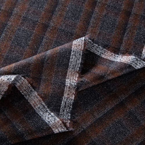 Ткань костюмная Armani 025-19798 терракотово-серый клетка