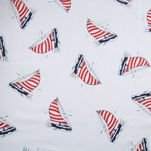 Батист 003-12116 белый принтованный