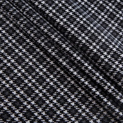 Ткань костюмная 025-14423 черно-белый клетка