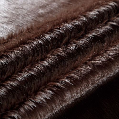 Мех искусственный 037-08806 коричневый однотонный