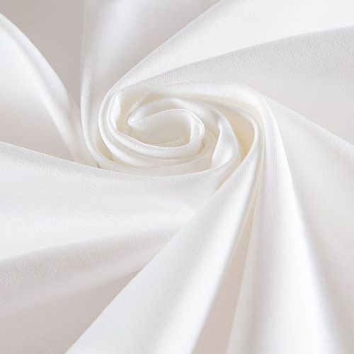 Сатин-коттон стрейч 063-16656 белый однотонный