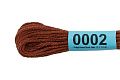 Нитки для вышивания Gamma мулине 8 м 0002 коричневый
