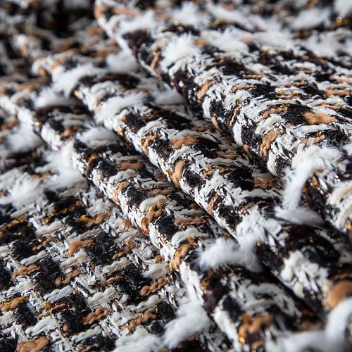 Твид шерстяной 052-19806 молочно-карамельный мультиколор