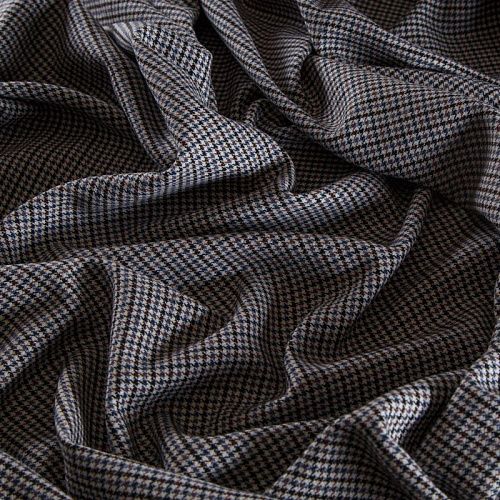 Ткань костюмная 025-14420 песочный принтованный