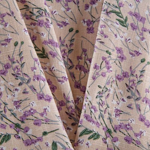 Лен-вискоза 035-13866 разбеленный персиковый принтованный