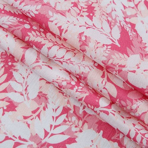 Штапель 069-13554 разбеленный розовый принтованный