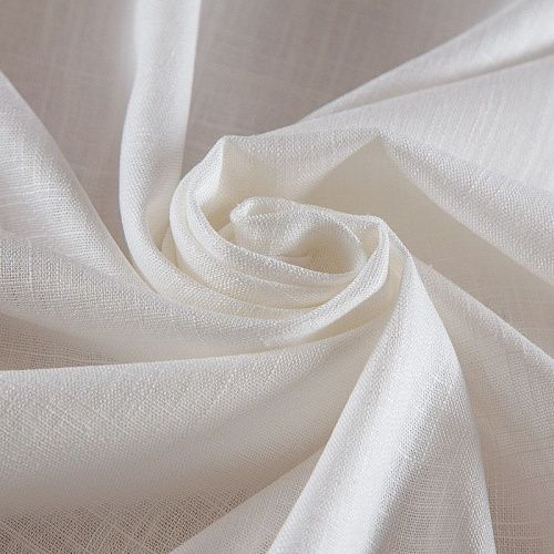 Лен-вискоза 035-17445 молочный однотонный