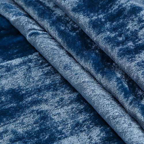 Бархат шелковый 002-17714 лазурно-голубой однотонный