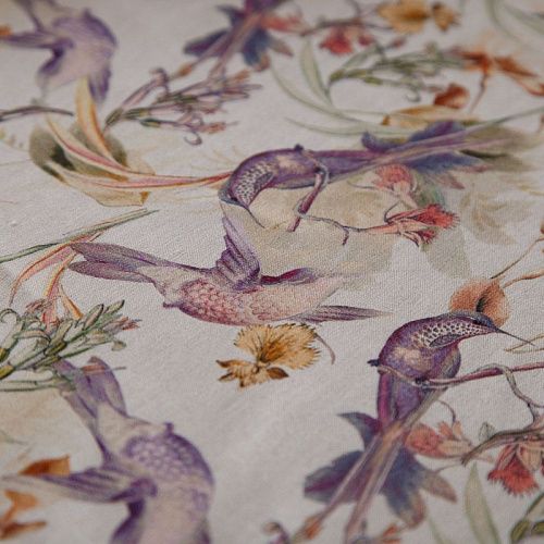 Лен-вискоза 035-14700 экрю принтованный