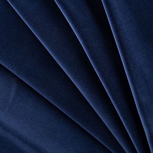 Бархат хлопковый 002-20030 темно-синий однотонный