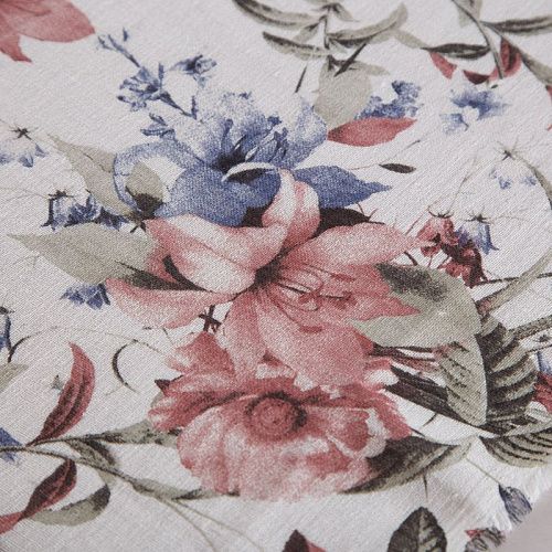 Лен натуральный 035-16632 молочный принтованный